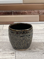 5 oz Dark Brown Carved Cup