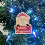 Santa Ceramic Ornament