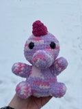 Dinosaur Crochet Plushie - Purple/Pink