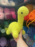 Brontosaurus Crochet Plushie - Sparkle Green