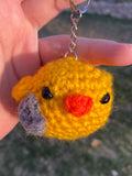 Chick w/ Knife Keychain