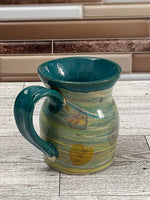 8 oz Blue Marbled Conversation Heart Mug